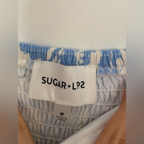 Sugarlips Allegra Floral Blue and White Midi Dress like Reformation - Picture 13 of 16